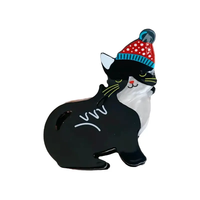 Black And White Christmas Kitty Hair Claw by Hello Sakura