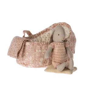 Bunny in Micro Carry Cot (13cm) in 3 colours by Maileg
