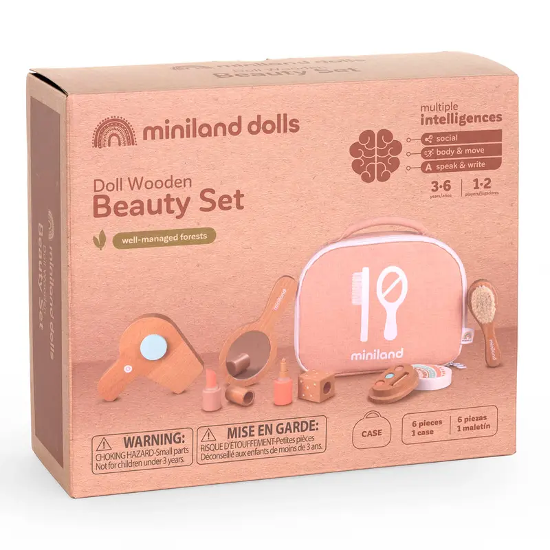 Doll Wooden Beauty Set by Miniland