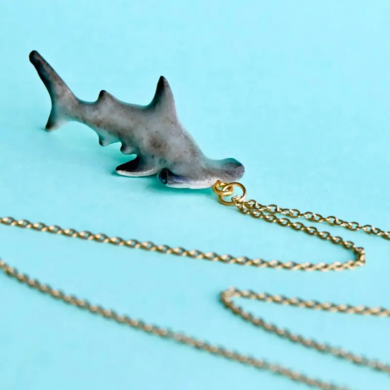 Hammerhead Shark Ceramic Pendant by Camp Hollow