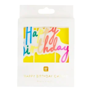 Happy Birthday Candles in Rainbow by Talking Tables