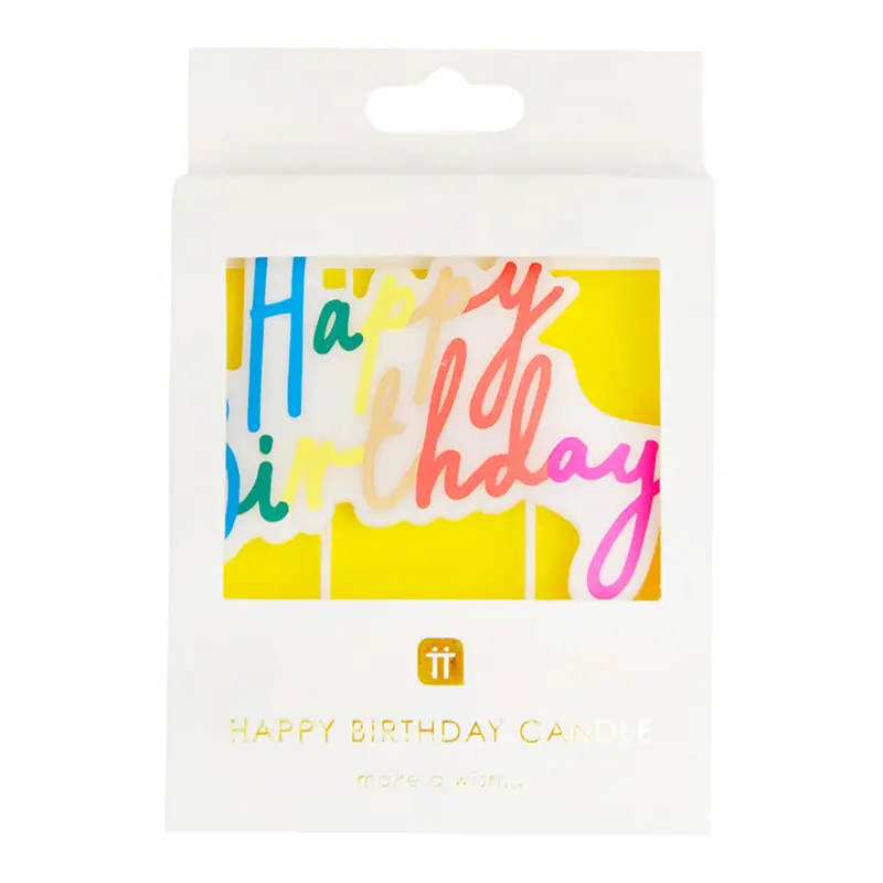 Happy Birthday Candles in Rainbow by Talking Tables