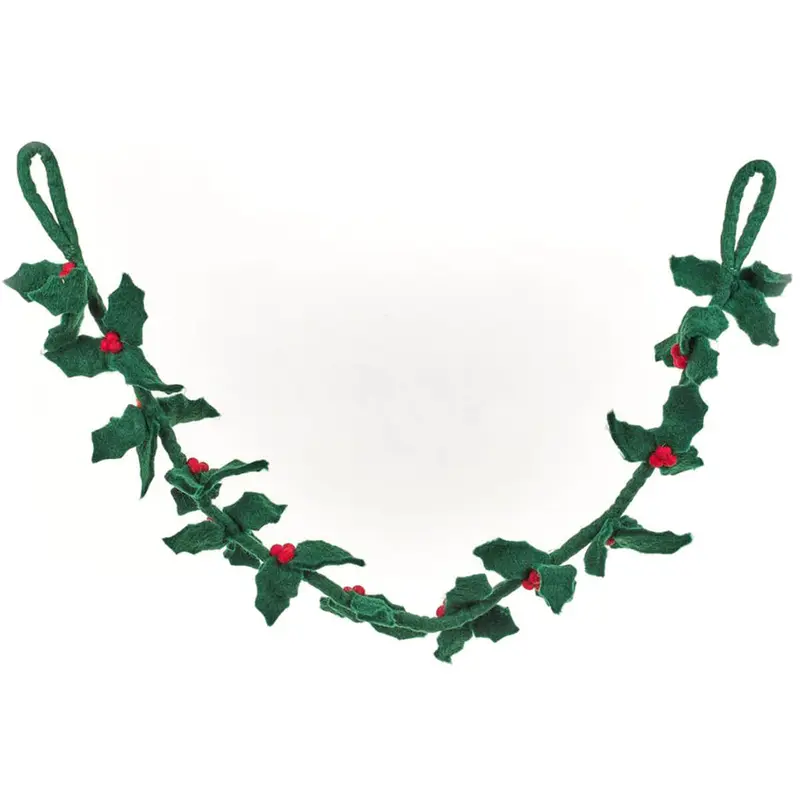 Holly Christmas Garland (120cm) by Felt So Good
