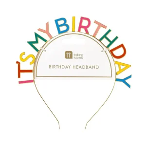 It's My Birthday Headband in Rainbow by Talking Tables