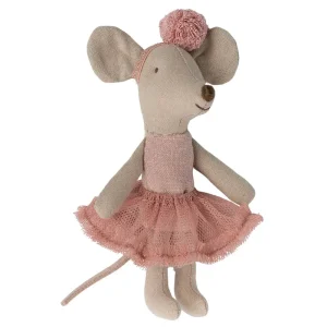 Little Sister Ballerina Mouse in Rose by Maileg