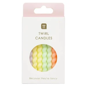 Twirl Birthday Candles in Pastel by Talking Tables