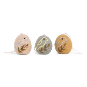 Eggs Bird Hanging Decorations (Set Of 3) by Gry & Sif