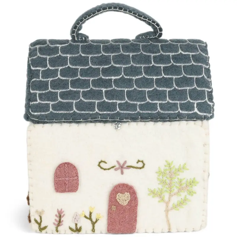 House with Blue Roof and Handle by Gry & Sif