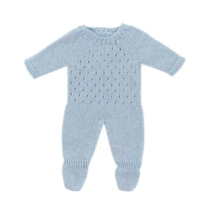 Knitted Pajama Doll Outfit (38cm) in Blue by Miniland