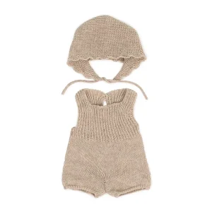 Knitted Romper & Bonnet Doll Outfit (38cm) by Miniland