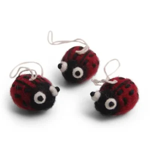 Ladybugs Hanging Decoration (Set of 3) by Gry & Sif