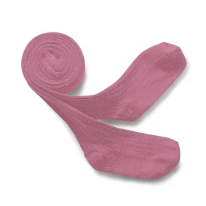 Louise Ribbed Tights in Rose Bonbon by Collegien