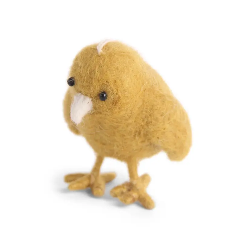 Mini Chicken Hanging Decoration in Ochre by Gry & Sif