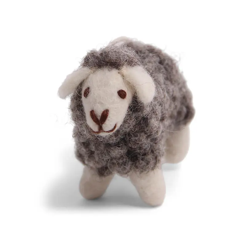 Mini Sheep Hanging Decoration in Grey by Gry & Sif