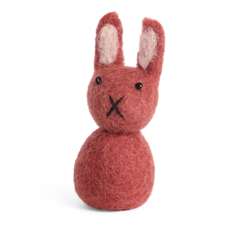 Small Bunny Hanging Decoration in Dark Rose by Gry & Sif