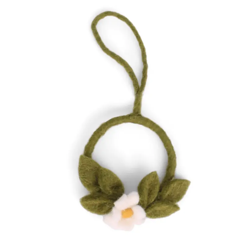 Small Simple Flower Wreath Hanging Decoration by Gry & Sif