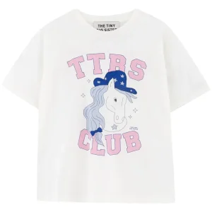 TTBS Club Tee in Off White by The Tiny Big Sister - Last Ones In Stock - 36-38 (UK 8-10)