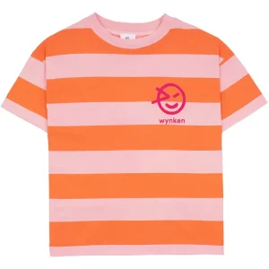 Wide Stripe Tee in Dark Pink / Naranja by Wynken - Last One In Stock - 4 Years