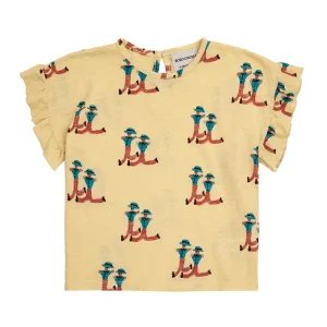 Baby Dancing Giants All Over Ruffle T-shirt by Bobo Choses - Last One In Stock - 3 Months