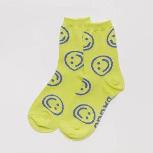 Crew Socks in Citron Happy by Baggu