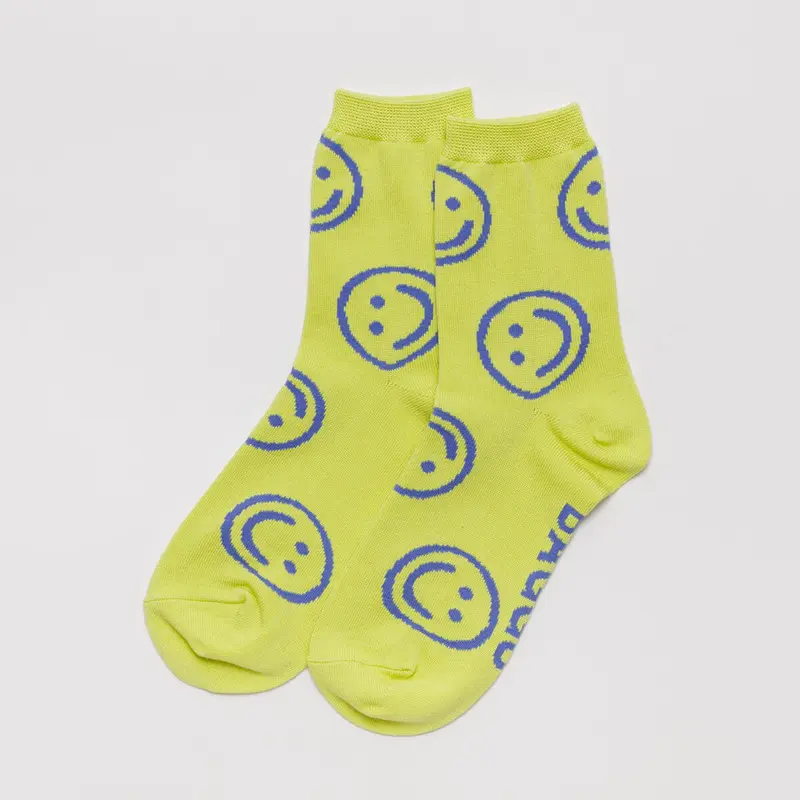 Crew Socks in Citron Happy by Baggu