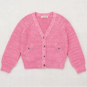 Fisherman Rib Everyday Cardigan in Bloom by Misha & Puff - Last Ones In Stock - 4-6 Years