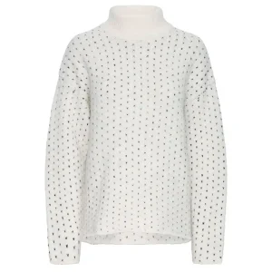 Kamara Sweater in Cloud Dancer Black Dot by ICHI