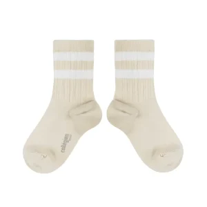 Nico Ribbed Varsity Crew Socks in Doux Agneaux by Collegien