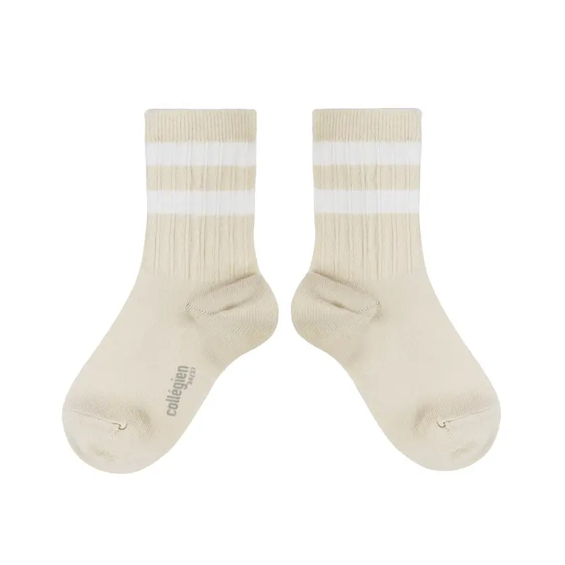 Nico Ribbed Varsity Crew Socks in Doux Agneaux by Collegien