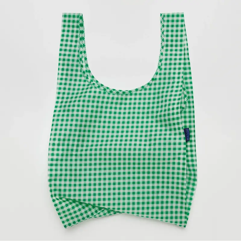 Standard Bag in Green Gingham by Baggu