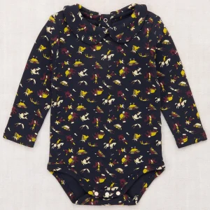 Baby Petit Collar Onesie in Ink Circus by Misha & Puff