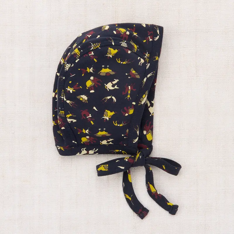 Baby Pima Bonnet in Ink Circus by Misha & Puff