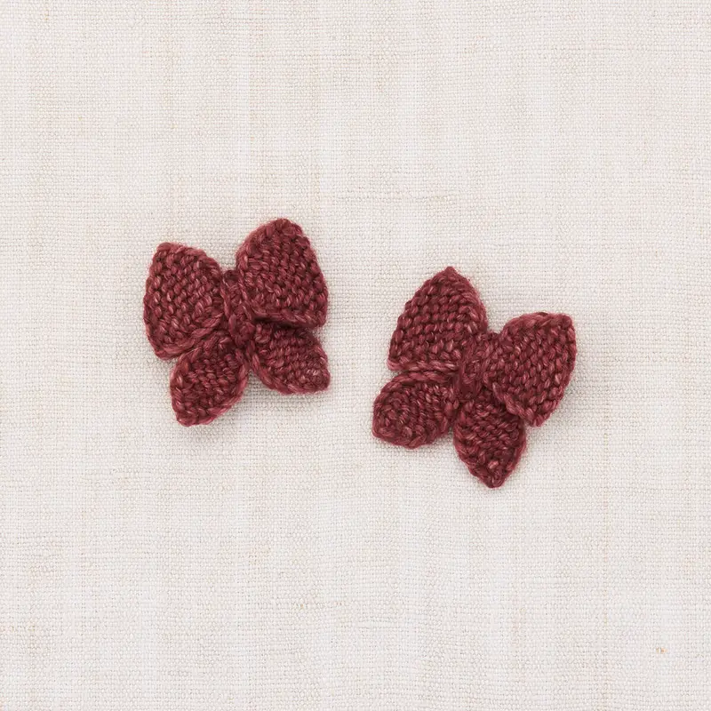 Baby Puff Bow Set in Madder Root by Misha & Puff