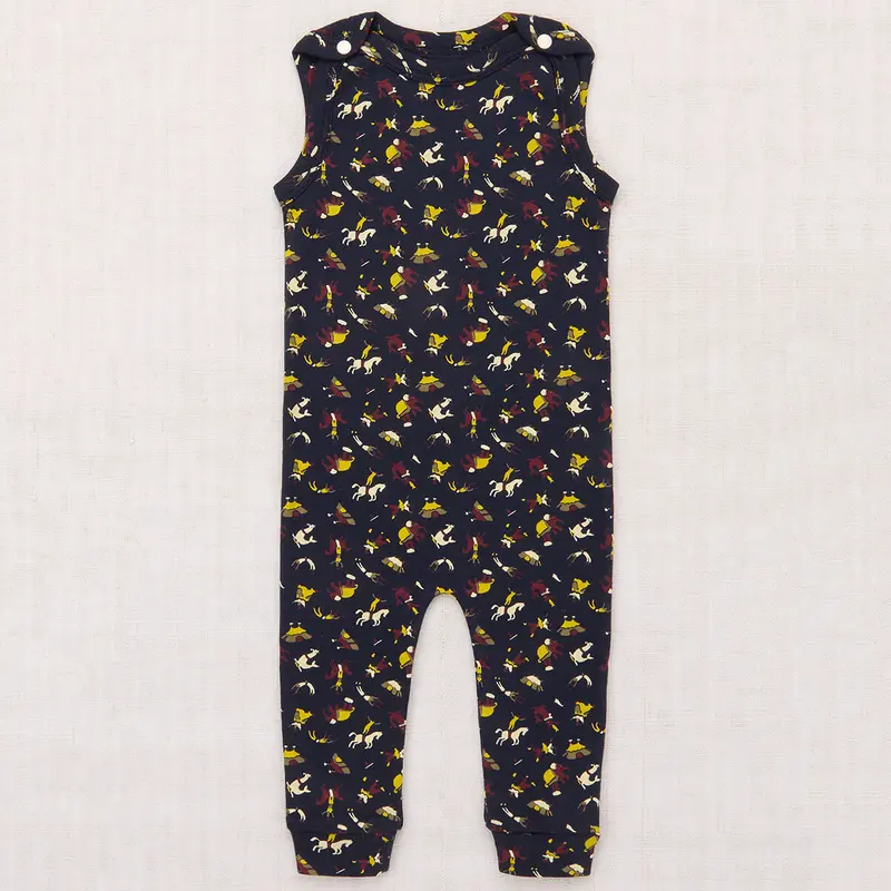 Baby Snap Overall in Ink Circus by Misha & Puff