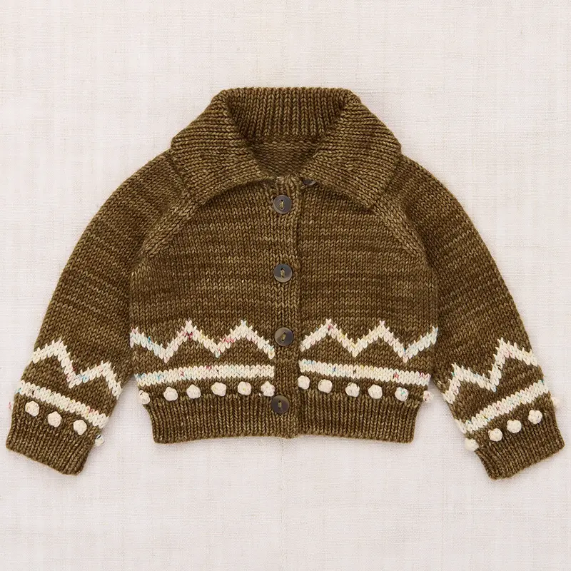 Baby Zig Zag Cardigan in Nutshell by Misha & Puff