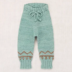 Baby Zig Zag Snowy Day Legging in Sage by Misha & Puff