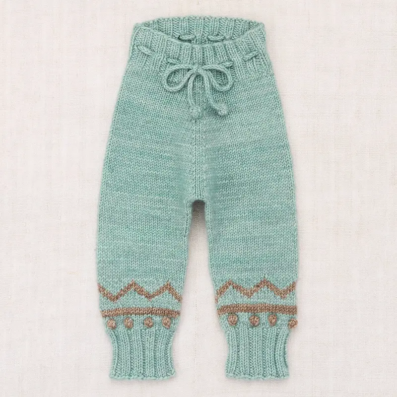 Baby Zig Zag Snowy Day Legging in Sage by Misha & Puff