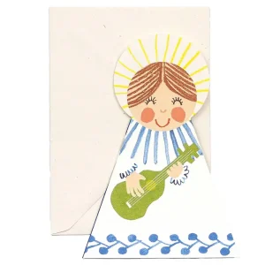 Blue Angel Fold-Out Christmas Greetings Card by Hadley