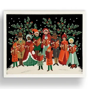 Christmas Carollers Christmas Greetings Card (Box of 8) By Rifle Paper Co.