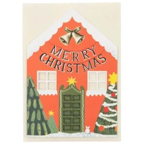 Christmas House Christmas Greetings Card by Hadley
