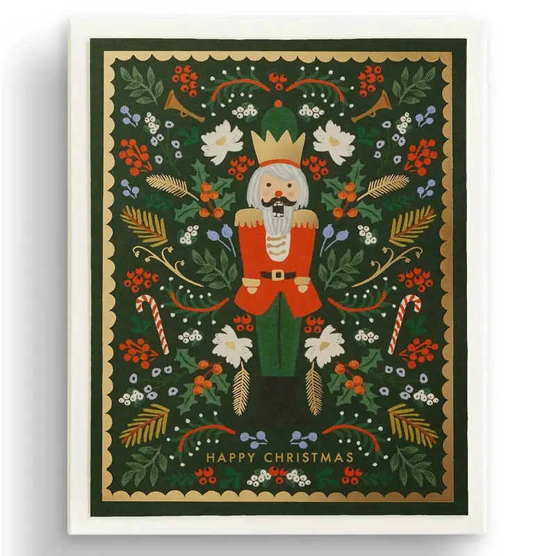 Evergreen Nutcracker Christmas Greetings Card (Box of 8) By Rifle Paper Co.