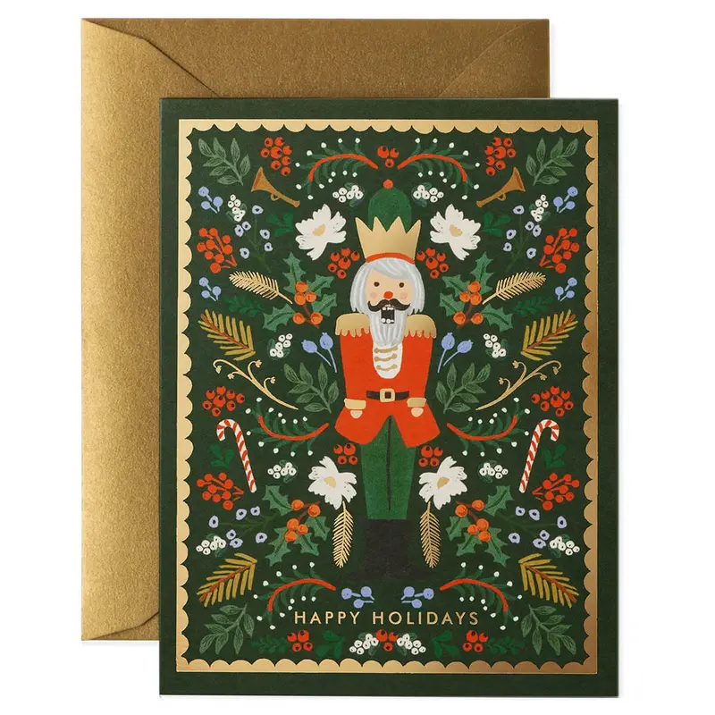 Evergreen Nutcracker Christmas Greetings Card By Rifle Paper Co.