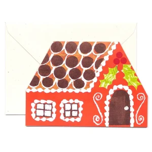 Gingerbread House Christmas Greetings Card by Hadley