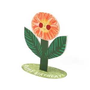 Happy Birthday Flower Stand-Up Greetings Card by Hadley