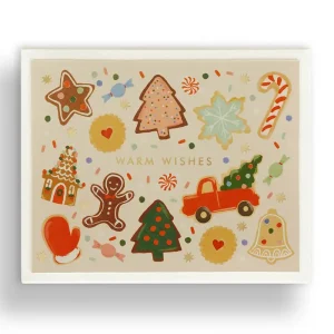 Holiday Cookies Christmas Greetings Card (Box of 8) By Rifle Paper Co.