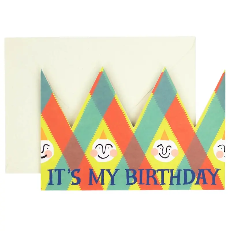 It's My Birthday Party Hat Greetings Card by Hadley