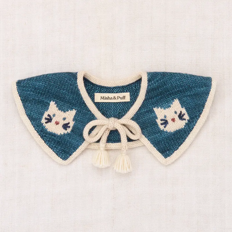 Kitten Collar in Blue Smoke by Misha & Puff