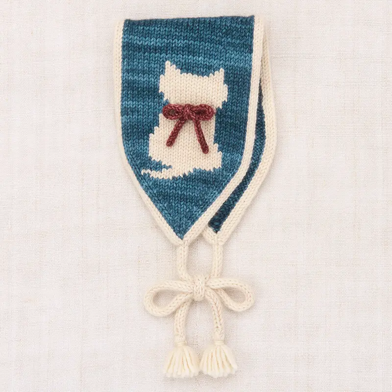 Kitten Headwarmer in Blue Smoke by Misha & Puff