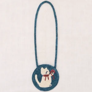 Meadow Yarn Cat Circle Bag in Blue Smoke by Misha & Puff