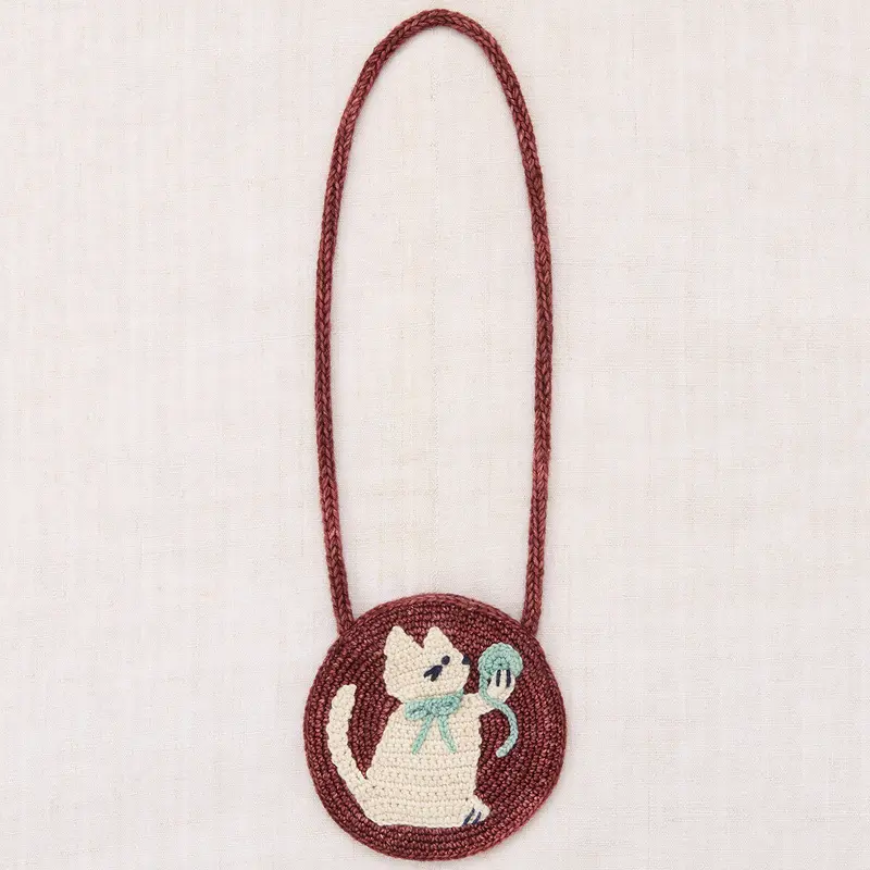 Meadow Yarn Cat Circle Bag in Madder Root by Misha & Puff